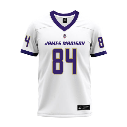 JMU - NCAA Football : Andrew Bennett - White Premium Football Jersey-0