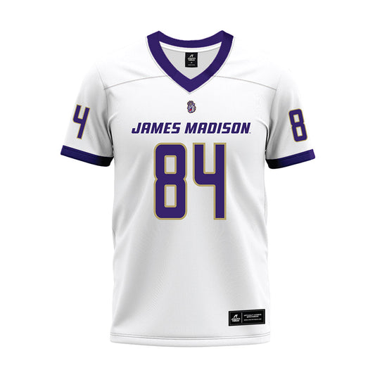 JMU - NCAA Football : Andrew Bennett - White Premium Football Jersey-0