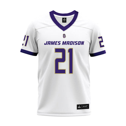 JMU - NCAA Football : Jamari Somerville - White Premium Football Jersey