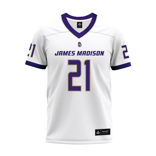 JMU - NCAA Football : Jamari Somerville - White Premium Football Jersey