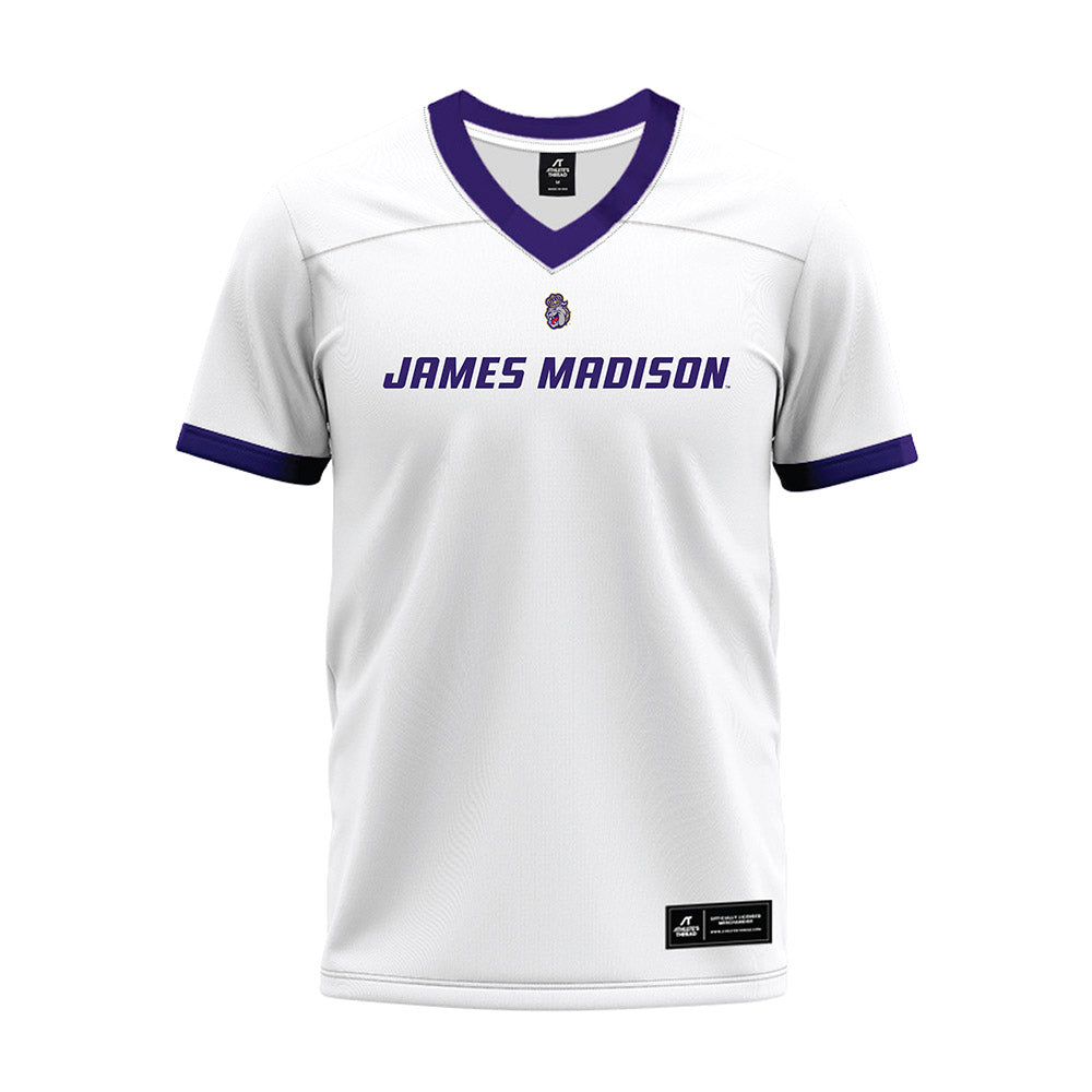 JMU - NCAA Football : Camden Coleman - White Premium Football Jersey-0