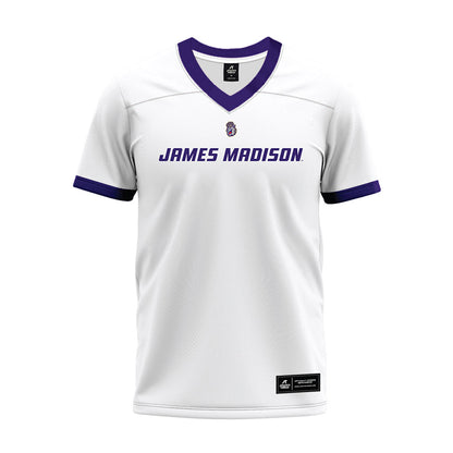 JMU - NCAA Football : Camden Coleman - White Premium Football Jersey-0