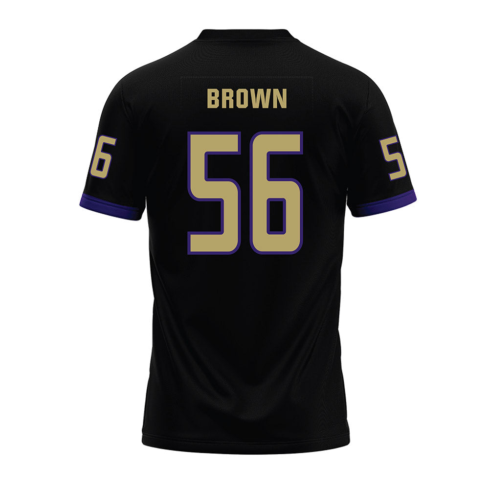 JMU - NCAA Football : Tyler Brown - Black Premium Football Jersey-1