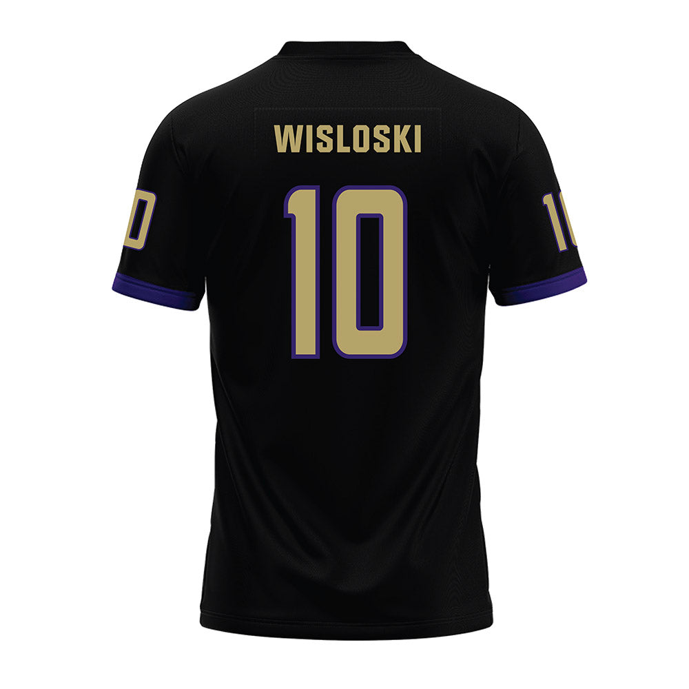 JMU - NCAA Football : Braeden Wisloski - Black Premium Football Jersey-1