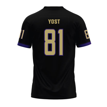 JMU - NCAA Football : Sue Yost - Black Premium Football Jersey-1