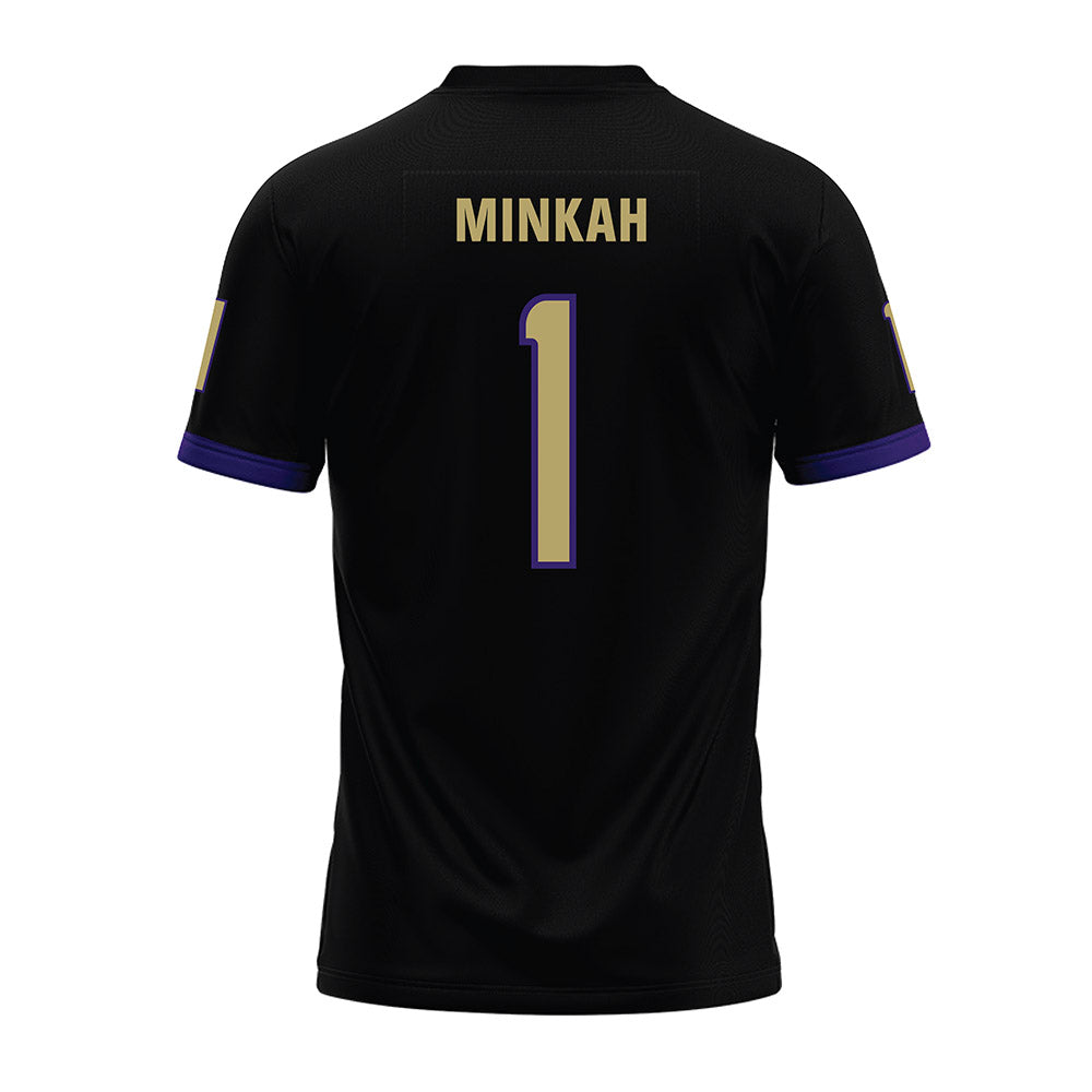 JMU - NCAA Football : Damier Minkah - Black Premium Football Jersey-1