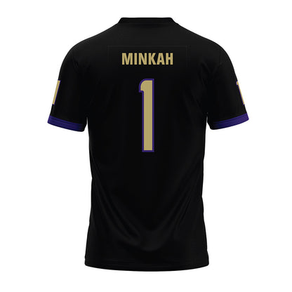 JMU - NCAA Football : Damier Minkah - Black Premium Football Jersey-1