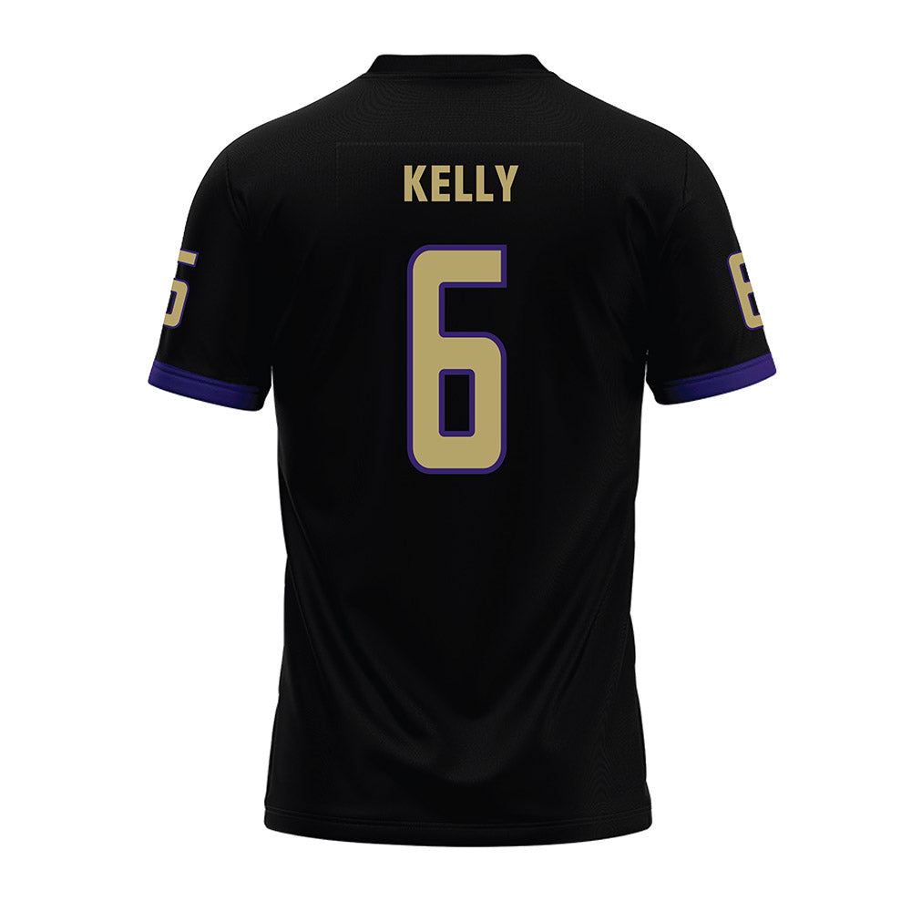 JMU - NCAA Football : DJ Kelly - Black Premium Football Jersey-1