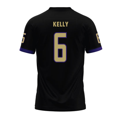 JMU - NCAA Football : DJ Kelly - Black Premium Football Jersey-1