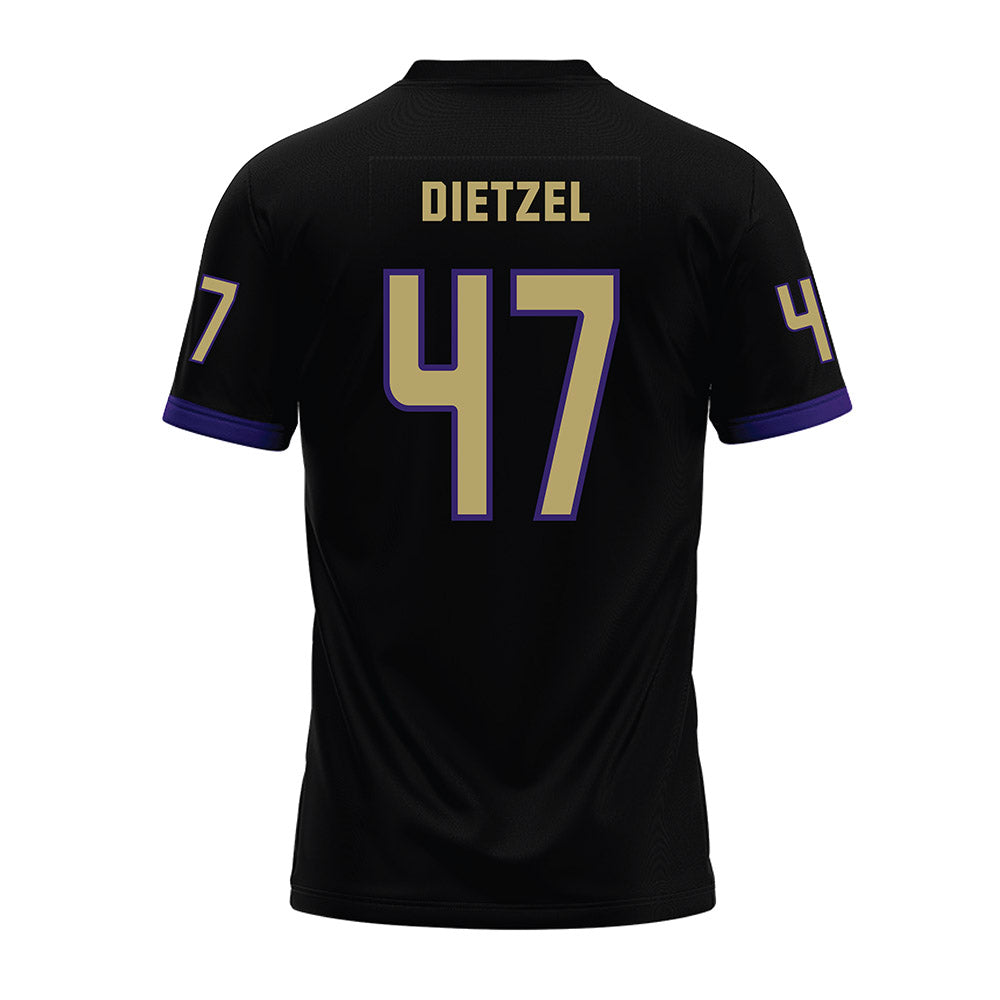 JMU - NCAA Football : Mitchell Dietzel - Black Premium Football Jersey-1