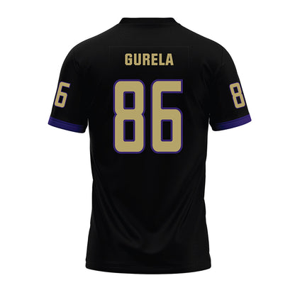 JMU - NCAA Football : Ethan Gurela - Black Premium Football Jersey-1