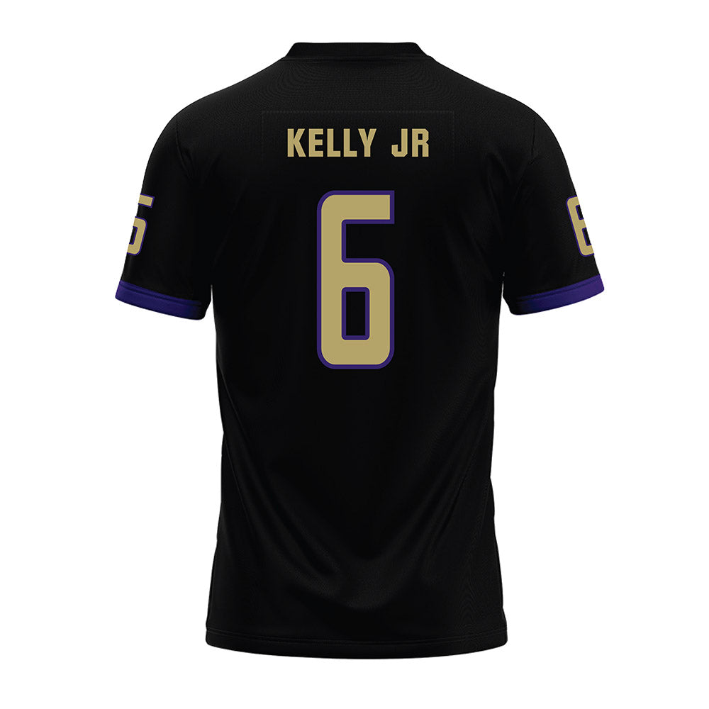 JMU - NCAA Football : DJ Kelly Jr - Black Premium Football Jersey-1