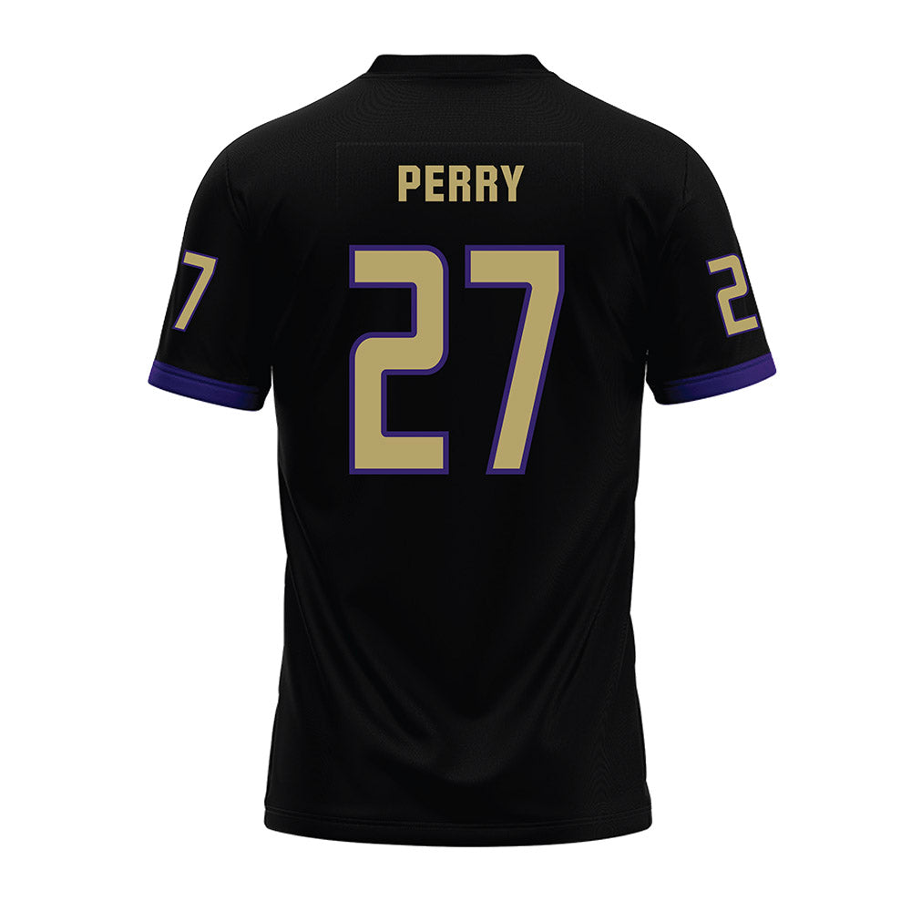 JMU - NCAA Football : Josiah Perry - Black Premium Football Jersey-1