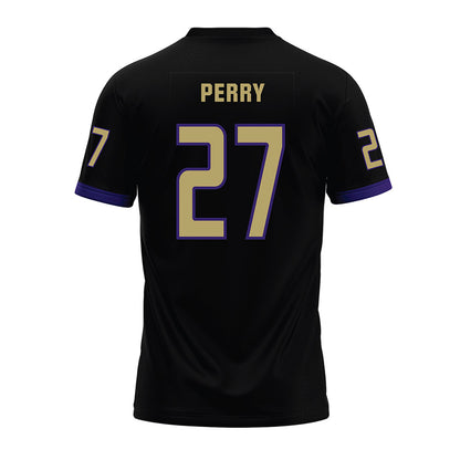 JMU - NCAA Football : Josiah Perry - Black Premium Football Jersey-1