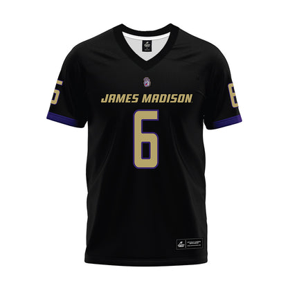 JMU - NCAA Football : DJ Kelly - Black Premium Football Jersey-0