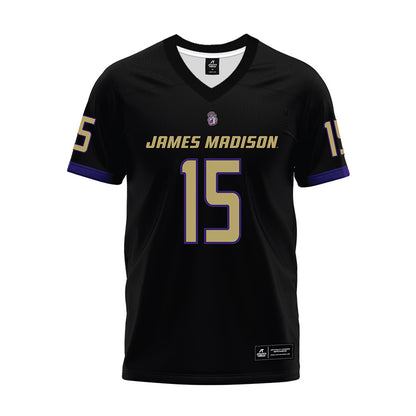 JMU - NCAA Football : Jt Hooten - Black Premium Football Jersey-0