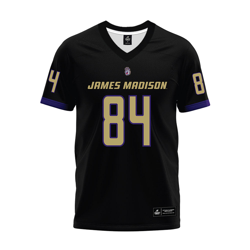 JMU - NCAA Football : Andrew Bennett - Black Premium Football Jersey-0