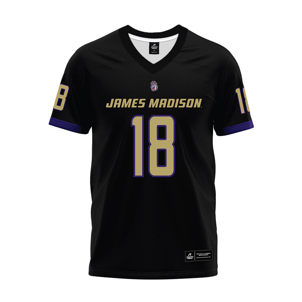 JMU - NCAA Football : Jase Rhodes - Black Premium Football Jersey-0