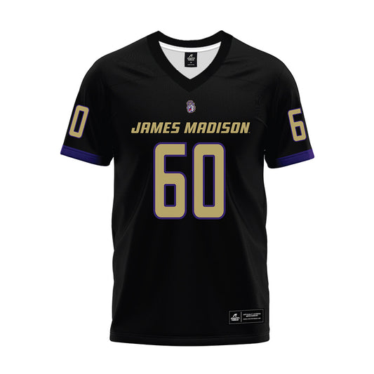 JMU - NCAA Football : Zach Greenberg - Black Premium Football Jersey-0
