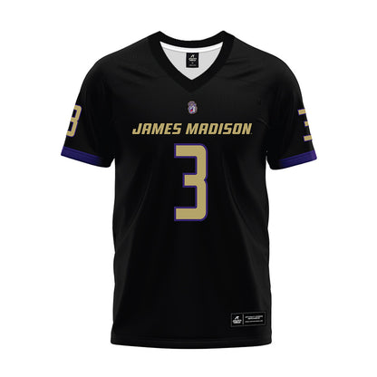 JMU - NCAA Football : Corey Scott - Black Premium Football Jersey-0