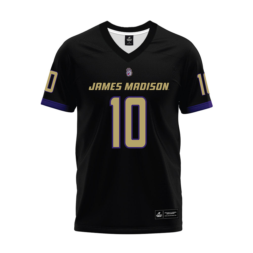 JMU - NCAA Football : Braeden Wisloski - Black Premium Football Jersey-0