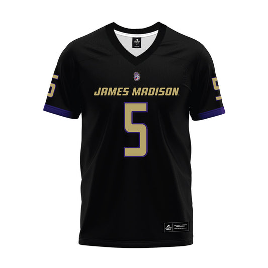 JMU - NCAA Football : Morgan Suarez - Black Premium Football Jersey-0