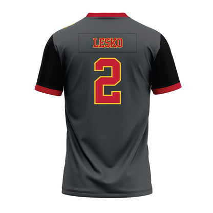 Ferris State - NCAA Football : Derek Lesko - Graphite Premium Football Jersey-1