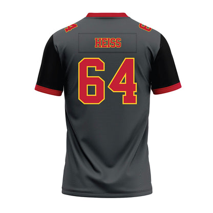 Ferris State - NCAA Football : Cam Heiss - Graphite Premium Football Jersey-1