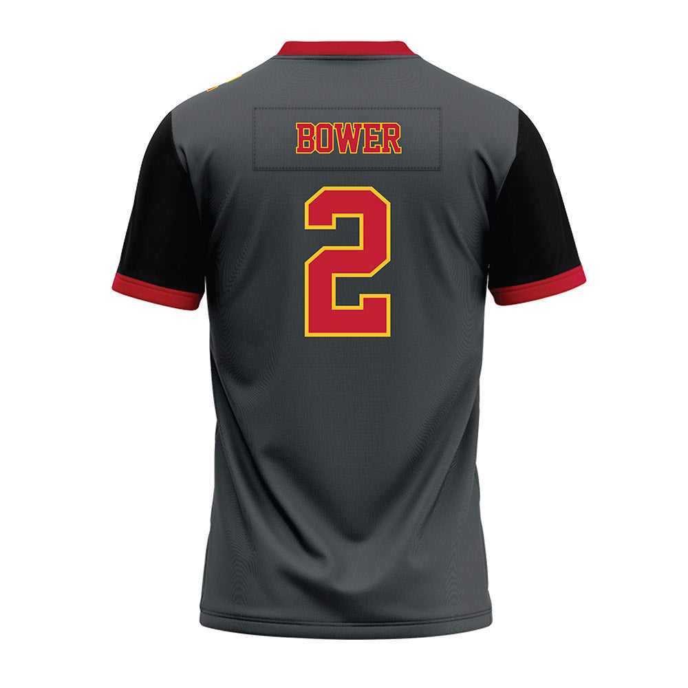 Ferris State - NCAA Football : Wyatt Bower - Graphite Premium Football Jersey-1