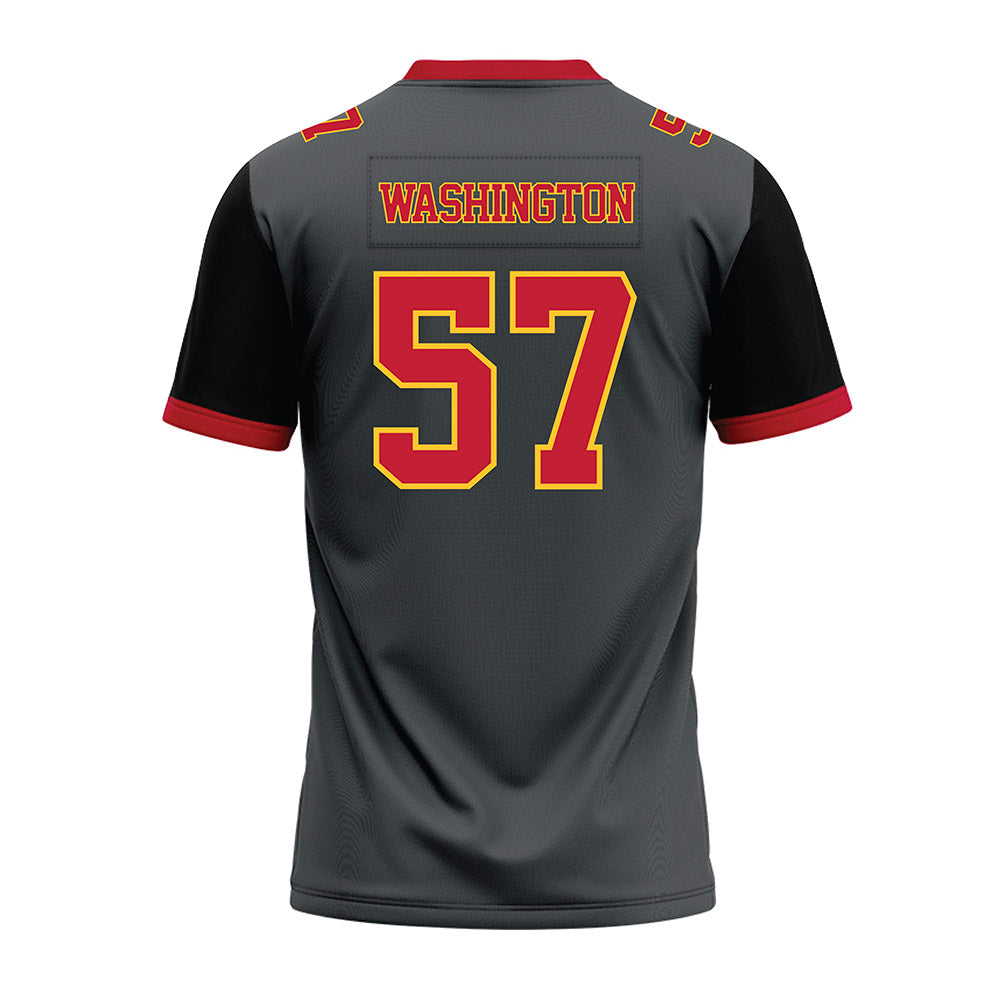 Ferris State - NCAA Football : Jaylen Washington - Graphite Premium Football Jersey-1