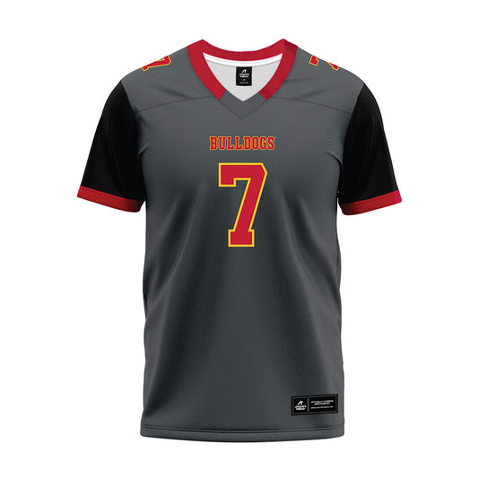 Ferris State - NCAA Football : Marcel Jones - Graphite Premium Football Jersey-0