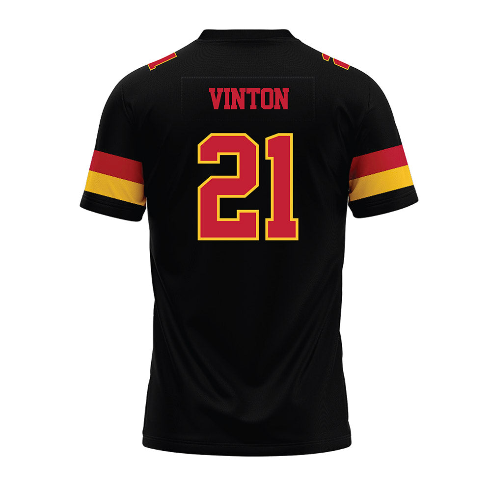Ferris State - NCAA Football : Jaylen Vinton - Black Premium Football Jersey-1