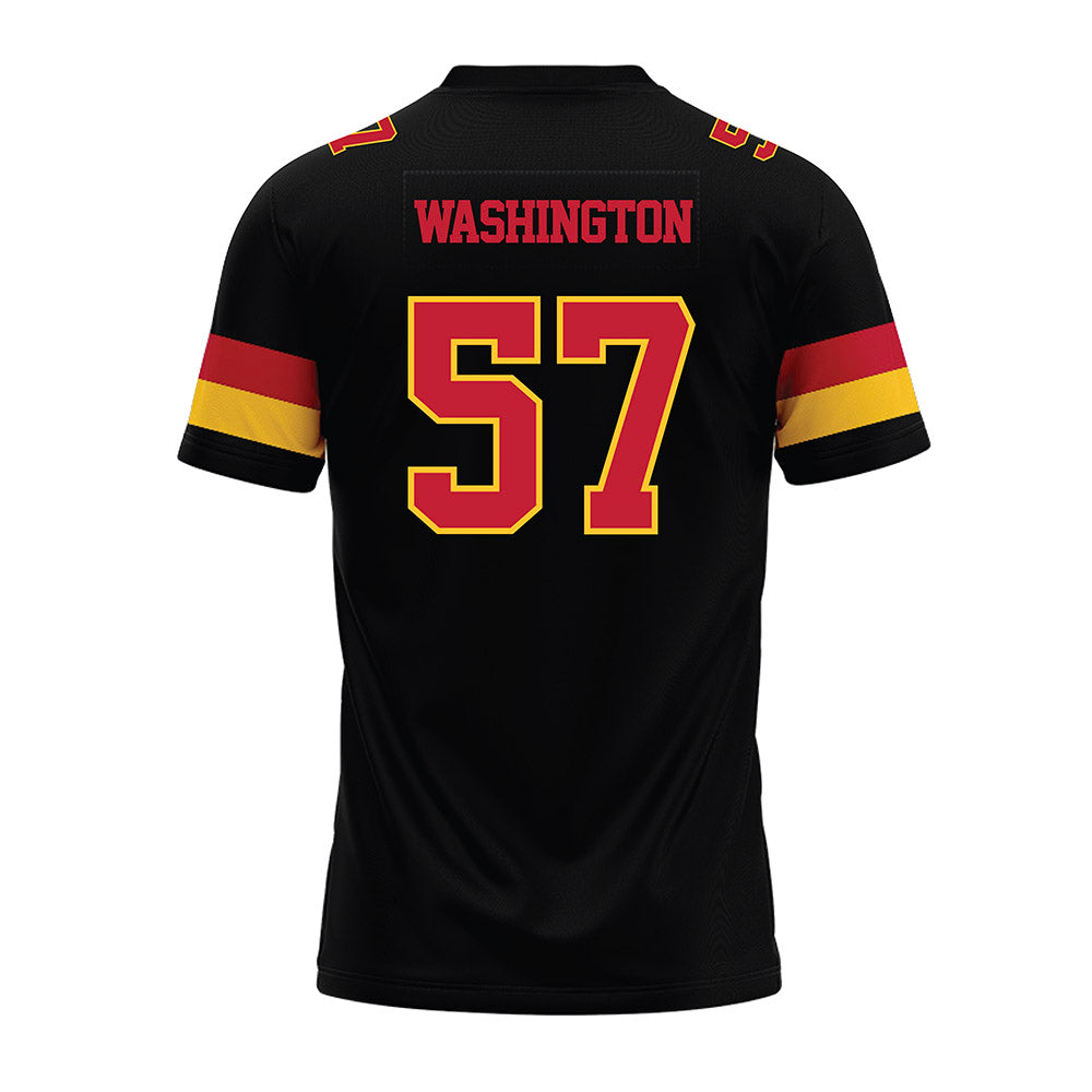 Ferris State - NCAA Football : Jaylen Washington - Black Premium Football Jersey-1