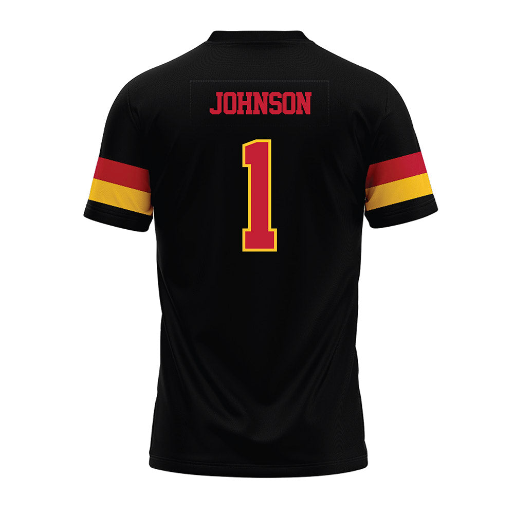 Ferris State - NCAA Football : Jalen Johnson - Black Premium Football Jersey-1