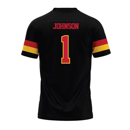 Ferris State - NCAA Football : Jalen Johnson - Black Premium Football Jersey-1