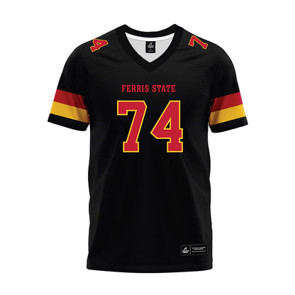 Ferris State - NCAA Football : Rashawn Rogers - Black Premium Football Jersey-0