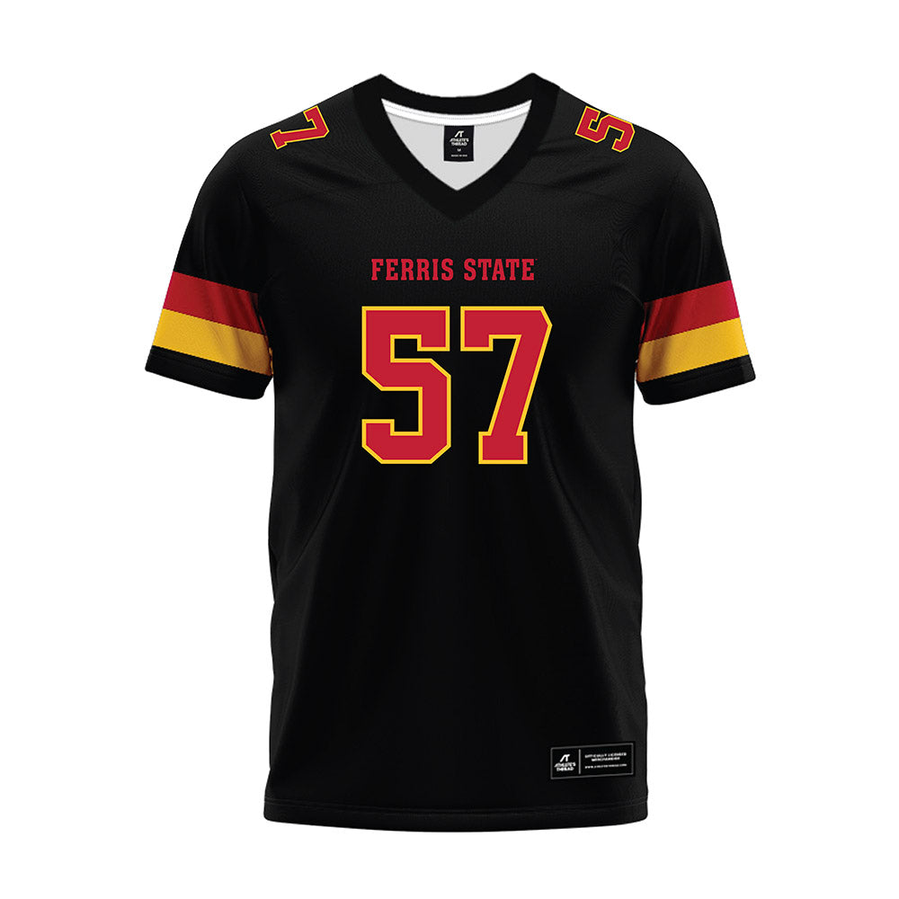 Ferris State - NCAA Football : Jaylen Washington - Black Premium Football Jersey-0