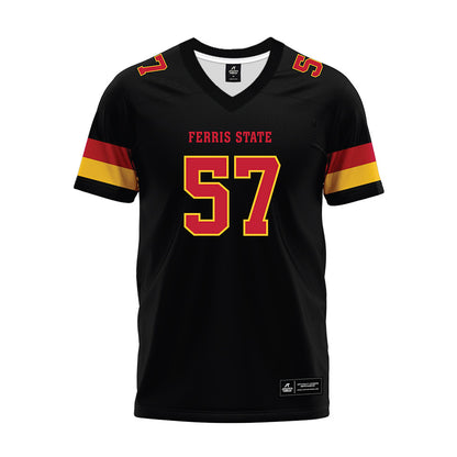Ferris State - NCAA Football : Jaylen Washington - Black Premium Football Jersey-0