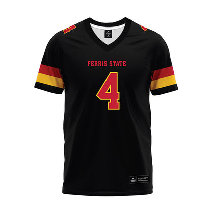 Ferris State - NCAA Football : Tae Boyd - Black Premium Football Jersey-0