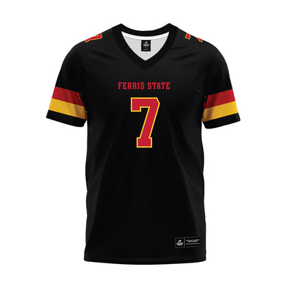Ferris State - NCAA Football : Shon Stephens - Black Premium Football Jersey-0