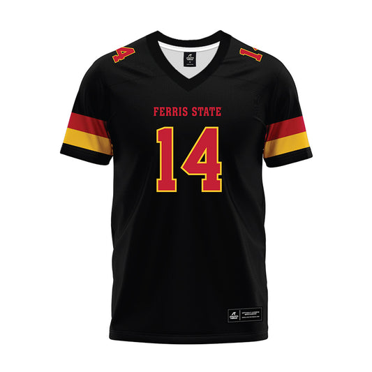 Ferris State - NCAA Football : Sincer Boyd - Black Premium Football Jersey-0
