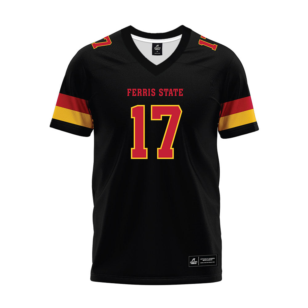 Ferris State - NCAA Football : Quentin Pope - Black Premium Football Jersey-0