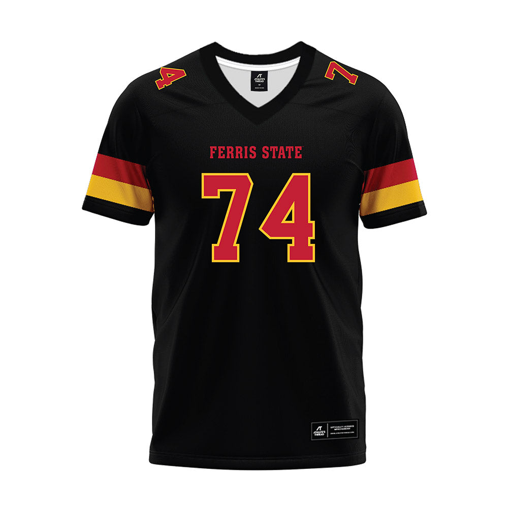 Ferris State - NCAA Football : Bobby Anderson - Black Premium Football Jersey-0