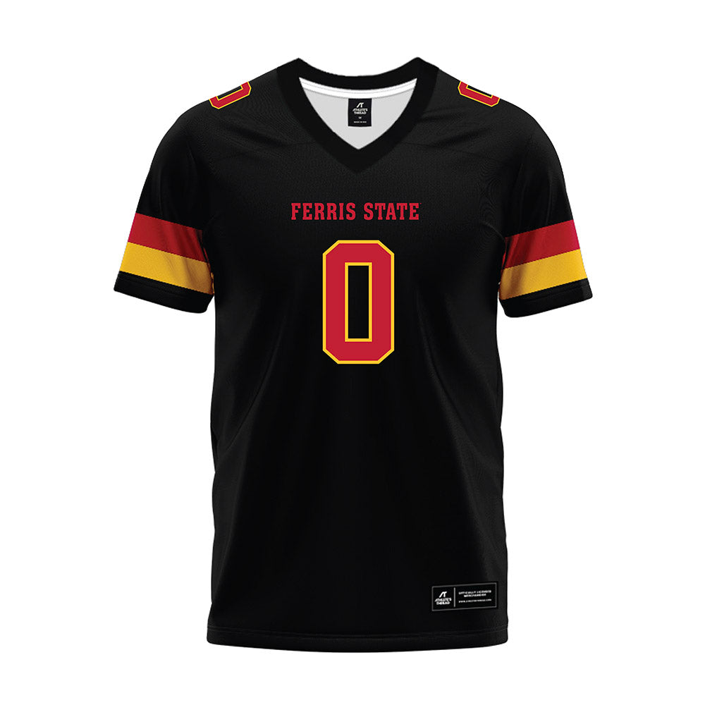 Ferris State - NCAA Football : Sam Cummings - Black Premium Football Jersey-0