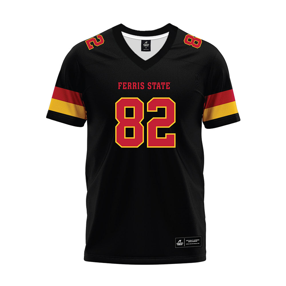 Ferris State - NCAA Football : Kevin Simes - Black Premium Football Jersey-0