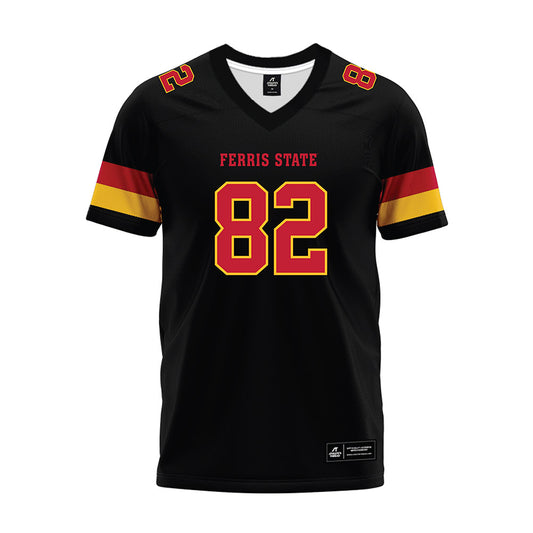 Ferris State - NCAA Football : Kevin Simes - Black Premium Football Jersey-0