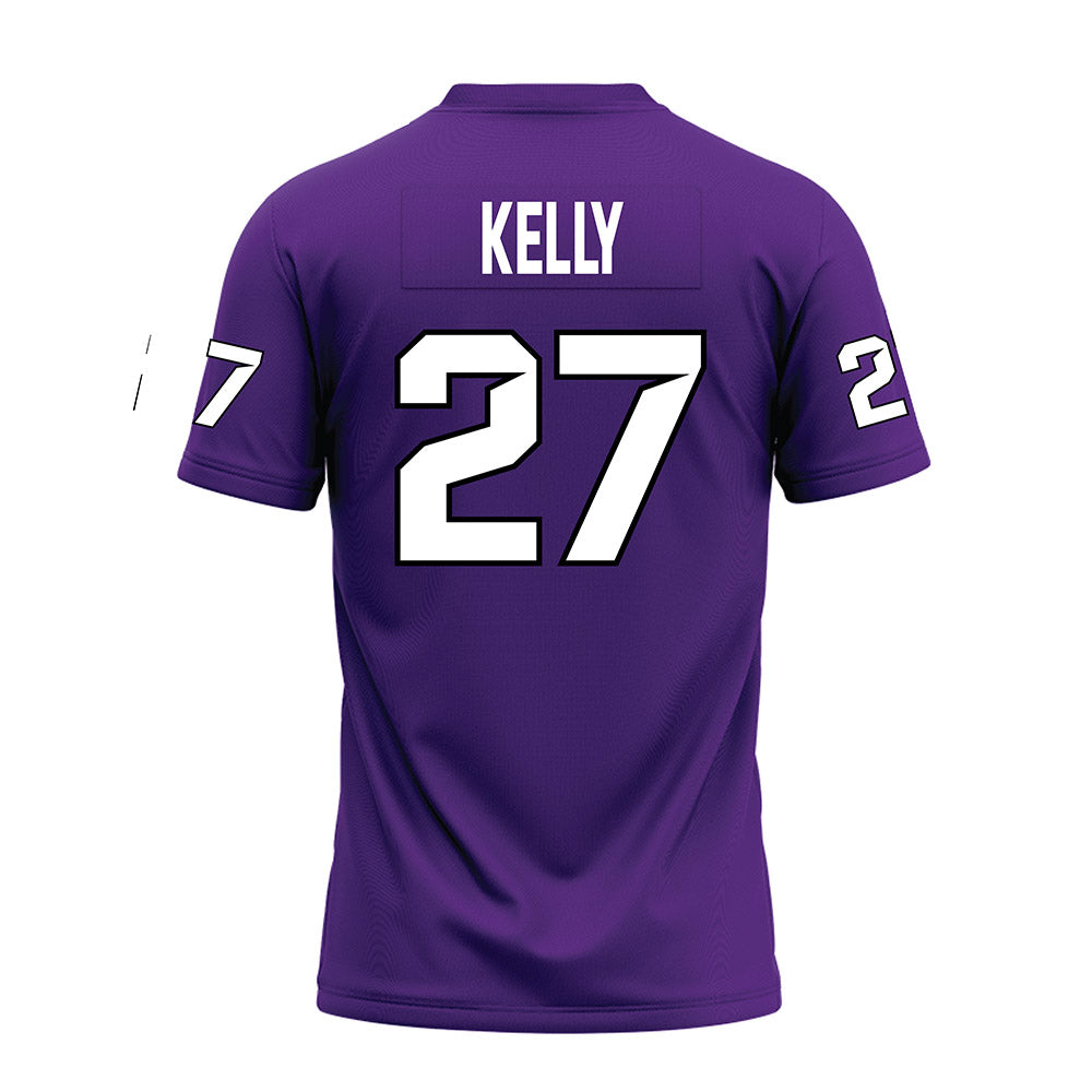 Tarleton State - NCAA Football : Kenyan Kelly - Purple Premium Football Jersey-1