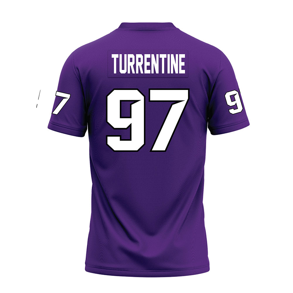Tarleton State - NCAA Football : James Turrentine - Purple Premium Football Jersey-1
