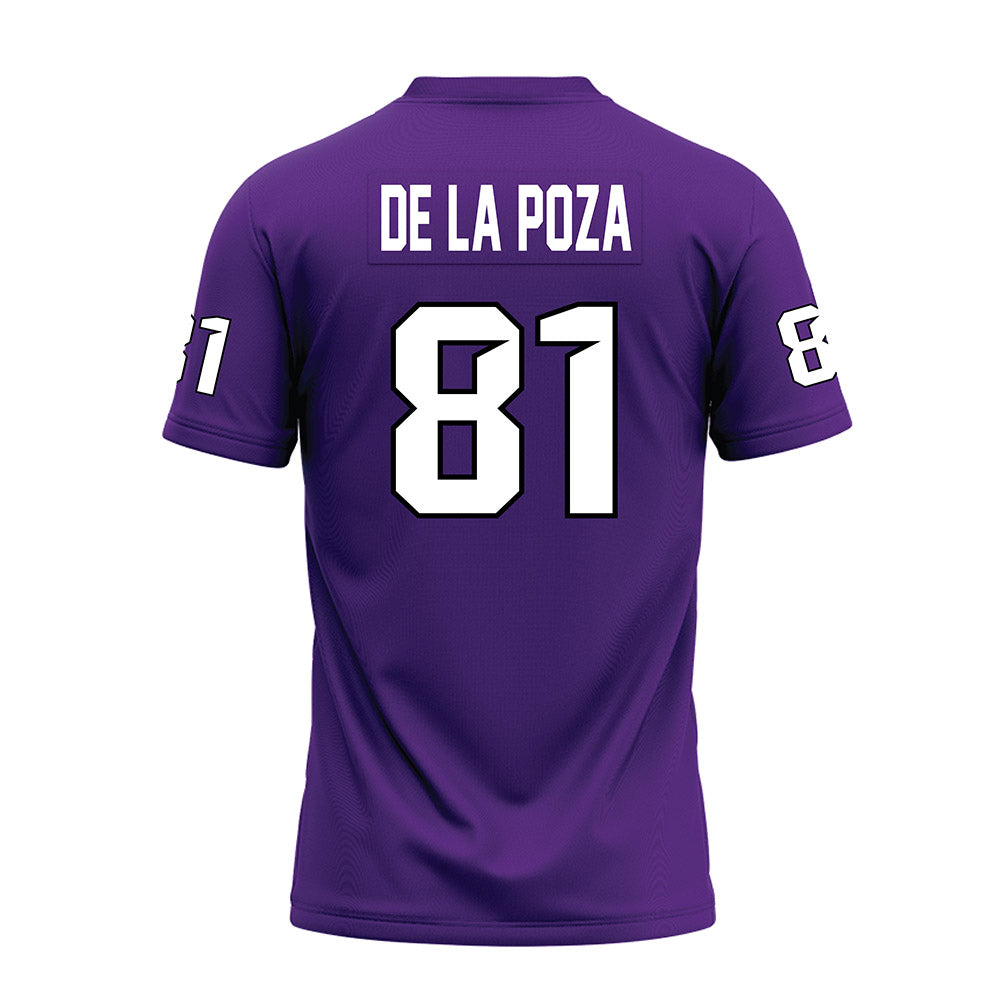 Tarleton State - NCAA Football : Alejandro De La Poza - Purple Premium Football Jersey-1
