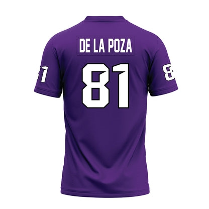Tarleton State - NCAA Football : Alejandro De La Poza - Purple Premium Football Jersey-1